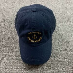 DPC Dorfman Pacific Hat Men One Size Navy Newport Rhode Island Anchor Embroidery
